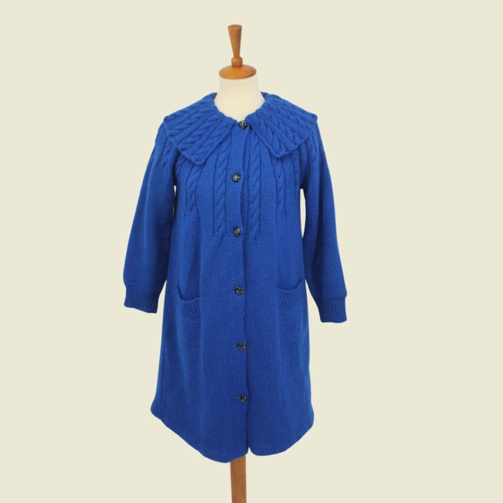 Vintage Wool Knit Winter Jacket